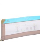 CANGAROO Bariera de protectie pentru pat copii Bed Rail Turquoise Rabatabila la 180 grade Usor de montat Cadru metalic Utilizare pat parinti sau pat tineret Dimensiune 130x43 cm
