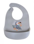 CANGAROO Baveta din silicon Rooibos Grey