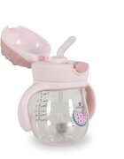 CANGAROO Cana cu pai din silicon 250 ml Brillo pink
