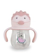 CANGAROO Cana cu pai din silicon 250 ml Brillo pink