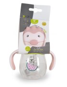 CANGAROO Cana cu pai din silicon 250 ml Brillo pink