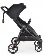 CANGAROO Carucior pentru gemeni 2Gether Modern Black cu Baldachin extensibilSpatar si Suport pentru picioare reglabile individualRoti fata din PU pivotanteExtra Suport picioare din cauciucrecomandat de la nastere