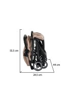 CANGAROO Carucior sport Airwalk Crepe Beige compatibil cabina avionpliere automata ultracompactacopertina XXL protectie UVUPF 50+ si ventilatiesuspensiispatar reglabil cu pozitie de somncentura de sigurantasuport pahar