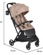 CANGAROO Carucior sport Airwalk Crepe Beige compatibil cabina avionpliere automata ultracompactacopertina XXL protectie UVUPF 50+ si ventilatiesuspensiispatar reglabil cu pozitie de somncentura de sigurantasuport pahar