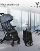 CANGAROO Carucior sport Airwalk Crepe Beige compatibil cabina avionpliere automata ultracompactacopertina XXL protectie UVUPF 50+ si ventilatiesuspensiispatar reglabil cu pozitie de somncentura de sigurantasuport pahar