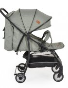 CANGAROO Carucior sport pentru copii London Green cadru din aluminiuspatar reglabilpozitie de somncentura de sigurantasuport picioare reglabilcapotina XXL cu fereastra plasaroti pivotantefranamaner parinte din PU