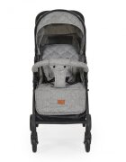 CANGAROO Carucior sport pentru copii London Grey cadru din aluminiuspatar reglabilpozitie de somncentura de sigurantasuport picioare reglabilcapotina XXL cu fereastra plasaroti pivotantefranamaner parinte din PU