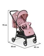 CANGAROO Carucior sport pentru copii London Pink cadru din aluminiuspatar reglabilpozitie de somncentura de sigurantasuport picioare reglabilcapotina XXL cu fereastra plasaroti pivotantefranamaner parinte din PU