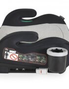 CANGAROO Inaltator auto copii fixare cu ISOFIX Swift Gri 125-150 cm omologat R-129 I-Size cu suport pahar incluscotiere ergonomicecentura ghidajhusa detasabila