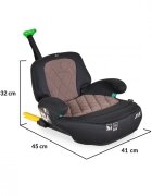 CANGAROO Inaltator auto pentru copii Jax i-Size Roz 125-150cmfixare cu isofixcentura de ghidajspatar detasabil si husa lavabila