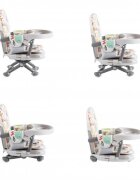 CANGAROO Inaltator de masa booster pentru copii Kiwi ABCpliere compacta cu maner transportinaltime reglabila 4 nivelepicioare antiderapantemasuta detasabila cu compartiment paharhusa impermeabilacenturi de siguranta