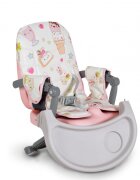 CANGAROO Inaltator de masa booster pentru copii Kiwi Cupcakepliere compacta cu maner transportinaltime reglabila 4 nivelepicioare antiderapantemasuta detasabila cu compartiment paharhusa impermeabilacenturi de siguranta