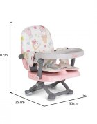CANGAROO Inaltator de masa booster pentru copii Kiwi Cupcakepliere compacta cu maner transportinaltime reglabila 4 nivelepicioare antiderapantemasuta detasabila cu compartiment paharhusa impermeabilacenturi de siguranta