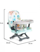 CANGAROO Inaltator de masa booster pentru copii Kiwi Dinospliere compacta cu maner transportinaltime reglabila 4 nivelepicioare antiderapantemasuta detasabila cu compartiment paharhusa impermeabilacenturi de siguranta