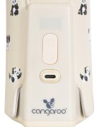 CANGAROO Incalzitor portabil pentru biberoane Caliente Beige cu baterie incorporataafisaj LEDtermostatincarcare mufa tip Cmaterial PU flexibil de inalta calitate