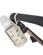 CANGAROO Incalzitor portabil pentru biberoane Caliente Beige cu baterie incorporataafisaj LEDtermostatincarcare mufa tip Cmaterial PU flexibil de inalta calitate
