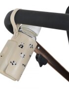 CANGAROO Incalzitor portabil pentru biberoane Caliente Beige cu baterie incorporataafisaj LEDtermostatincarcare mufa tip Cmaterial PU flexibil de inalta calitate