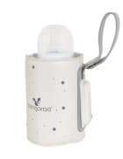 CANGAROO Incalzitor portabil pentru biberoane Thermo Beigedesign compactincarcare mufa tip Cmaterial PU flexibil de inalta calitate