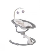 CANGAROO Leagan electric bebelusi Swing Cloud Grey cu sezut reglabil5 viteze de leganaretemporizatorsezut rotativ 90gradepernuta reductorcenturi de sigurantaadaptor priza inclus