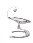 CANGAROO Leagan electric bebelusi Swing Cloud Grey cu sezut reglabil5 viteze de leganaretemporizatorsezut rotativ 90gradepernuta reductorcenturi de sigurantaadaptor priza inclus