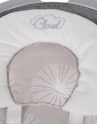 CANGAROO Leagan electric bebelusi Swing Cloud Grey cu sezut reglabil5 viteze de leganaretemporizatorsezut rotativ 90gradepernuta reductorcenturi de sigurantaadaptor priza inclus