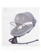 CANGAROO Leagan electric pentru bebelusi cu telecomanda si senzor de miscare Zara Light Grey