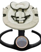 CANGAROO Leagan electric pentru bebelusi Prestige Beige cu telecomandasenzor miscare5 viteze de leganarecronometru bluetoothpernutabaldachin cu jucarii si plasa insectehusa detasabilacentura sigurantaadaptor inclus