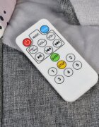 CANGAROO Leagan electric pentru copii cu telecomanda ISwing Light Greysezut rotativ 360parasolar reglabil si detasabil5 viteze de leganarecronometruadaptor prizahusa de insecte si pernuta reductor