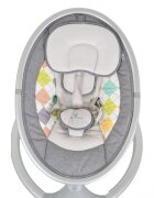 CANGAROO Leagan electric pentru copii cu telecomanda ISwing Light Greysezut rotativ 360parasolar reglabil si detasabil5 viteze de leganarecronometruadaptor prizahusa de insecte si pernuta reductor