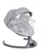 CANGAROO Leagan electric pentru copii cu telecomandasezut ergonomic si rotativparasolar reglabil si detasabil5 viteze de leganarecronometruadaptor prizahusa de insecte si pernuta reductor ISwing Graphite