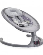 CANGAROO Leagan electric pentru copii cu telecomandasezut ergonomic si rotativparasolar reglabil si detasabil5 viteze de leganarecronometruadaptor prizahusa de insecte si pernuta reductor ISwing Graphite