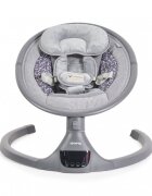 CANGAROO Leagan electric pentru copii cu telecomandasezut ergonomic si rotativparasolar reglabil si detasabil5 viteze de leganarecronometruadaptor prizahusa de insecte si pernuta reductor ISwing Graphite