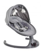 CANGAROO Leagan electric pentru copii cu telecomandasezut ergonomic si rotativparasolar reglabil si detasabil5 viteze de leganarecronometruadaptor prizahusa de insecte si pernuta reductor ISwing Graphite