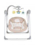CANGAROO Leagan electric pliabil cu telecomanda si carusel Jessica Beige