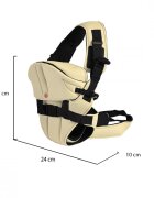 CANGAROO Marsupiu pentru bebelusi Carry Go 2 Beige cu protectie cap4 pozitii de purtarede la 3.6kg pana la 13kgcenturi de prindere reglabile