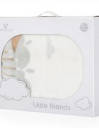 CANGAROO Patura pentru bebelusi cu sherpa 80x110 cm Little friends grey
