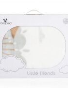 CANGAROO Patura pentru bebelusi cu sherpa 80x110 cm Little friends grey