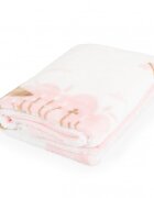 CANGAROO Patura pentru bebelusi cu sherpa 80x110 cm Little friends pink