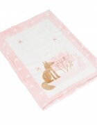 CANGAROO Patura pentru bebelusi cu sherpa 80x110 cm Little friends pink