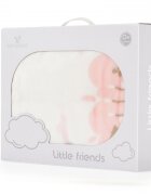 CANGAROO Patura pentru bebelusi cu sherpa 80x110 cm Little friends pink