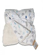 CANGAROO Paturica cu doua fete 75 x 105 cm Shaggy Blue