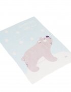 CANGAROO Paturica moale pentru bebelusi 75x100 cm Dreamy bear Albastru