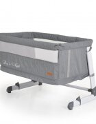 CANGAROO Patut co-sleeper 2in1 Day and Night Grey reglabil pe inaltime usita cu fermoar pozitie anti-reflux saltea inclusa