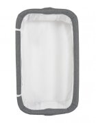 CANGAROO Patut Co-Sleeper Adoro Grey 90x53 cm cu laterala culisanta Saltea si Plasa de insecte incluse Spatiu depozitare 7 nivele de reglare a inaltimii Roti cu frana