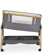 CANGAROO Patut Co-Sleeper Amo Dark grey 91x49x89 cm cu laterala culisantafixare langa patul parinteluIinaltime reglabila in 7 pozitiiroti cu blocareraft pentru accesoriipozitie antirefluxsaltea si plasa insecte inclusa