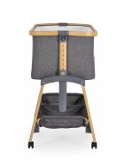 CANGAROO Patut Co-Sleeper Amo Dark grey 91x49x89 cm cu laterala culisantafixare langa patul parinteluIinaltime reglabila in 7 pozitiiroti cu blocareraft pentru accesoriipozitie antirefluxsaltea si plasa insecte inclusa