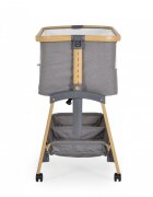 CANGAROO Patut Co-Sleeper Amo Light grey 91x49x89 cm cu laterala culisantafixare langa patul parinteluIinaltime reglabila in 7 pozitiiroti cu blocareraft pentru accesoriipozitie antirefluxsaltea si plasa insecte inclusa