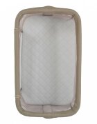 CANGAROO Patut Co-Sleeper Aura Beige 88x56 cm cu laterala culisanta saltea cu baza ferma si husa detasabila functie anti reflux 7 nivele de reglare a inaltimii 4 roti cu franarecomandat de la nastere pana la 9 kg