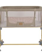 CANGAROO Patut Co-Sleeper Aura Beige 88x56 cm cu laterala culisanta saltea cu baza ferma si husa detasabila functie anti reflux 7 nivele de reglare a inaltimii 4 roti cu franarecomandat de la nastere pana la 9 kg
