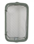 CANGAROO Patut Co-Sleeper Aura Green 88x56 cm cu laterala culisanta saltea cu baza ferma si husa detasabila functie anti reflux 7 nivele de reglare a inaltimii 4 roti cu franarecomandat de la nastere pana la 9 kg